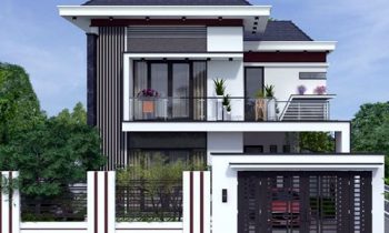 Mẫu thiết kế biệt thự nhà vườn 2 tầng đẹp diện tích 120m2 phong cách hiện đại duyên dáng